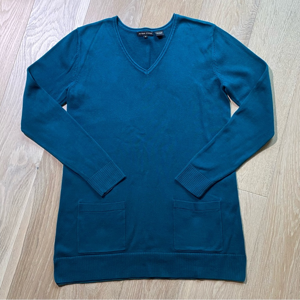 Long Sleeved V-Neck Tunic Sweater